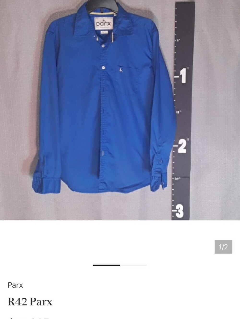 Men's Royal Blue Long-Sleeve Dress Shirt